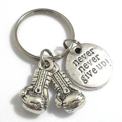 Boxing Gloves Inspirational Keychain