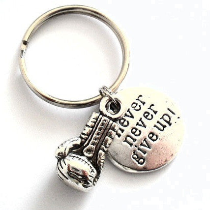 Boxing Gloves Inspirational Keychain